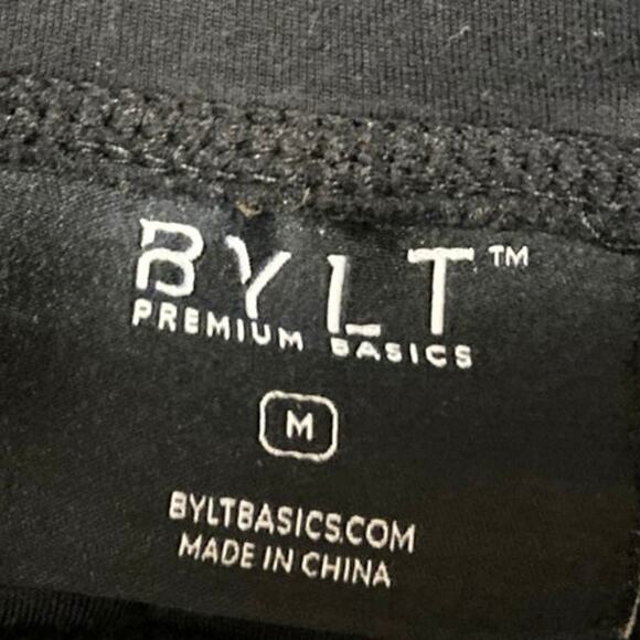 BYLT Women's Black Drawstring High Waisted Straight Trousers Sweat Pants Size M - Picture 4 of 4